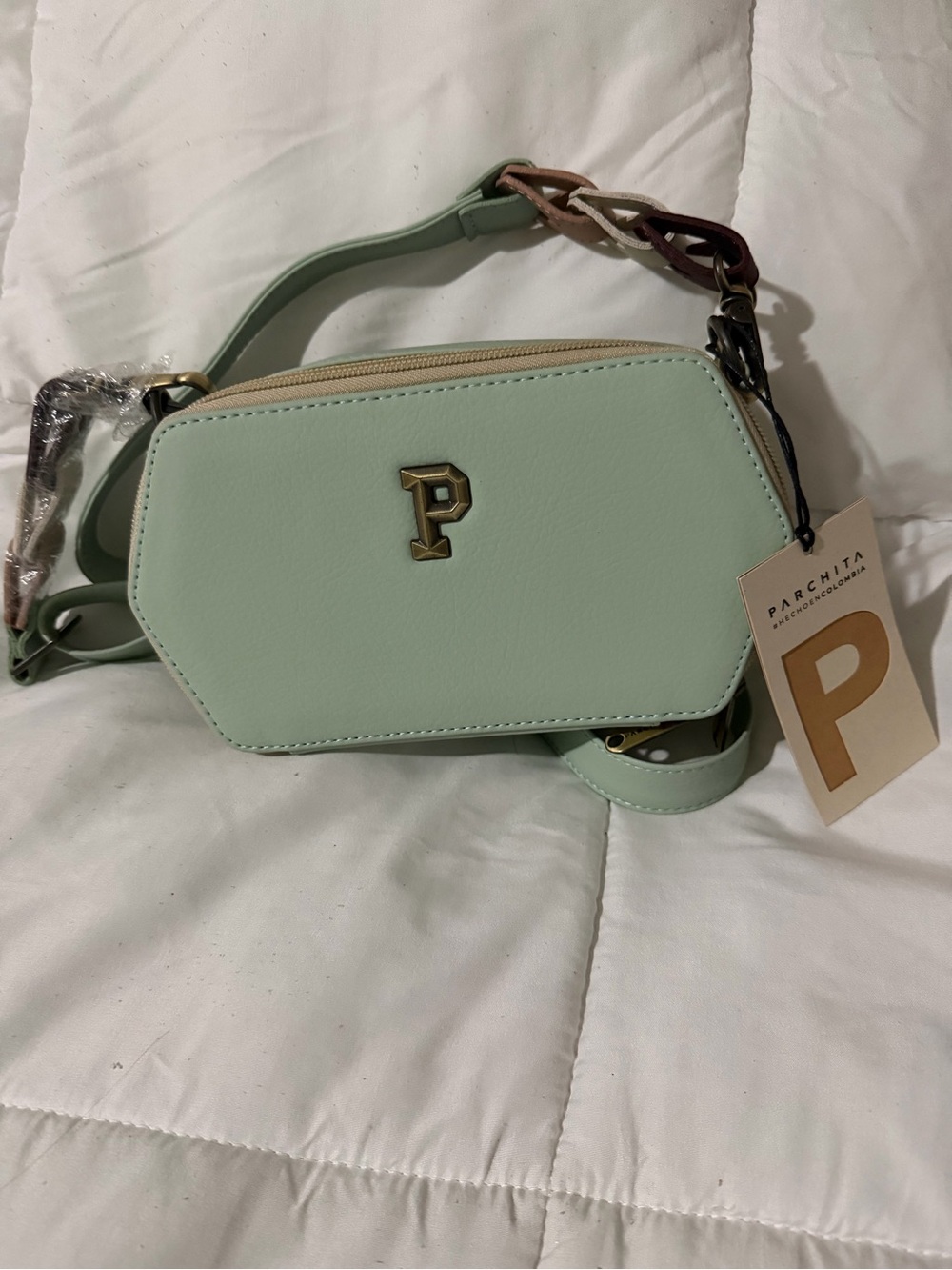Mint Crossbody with Braided Strap